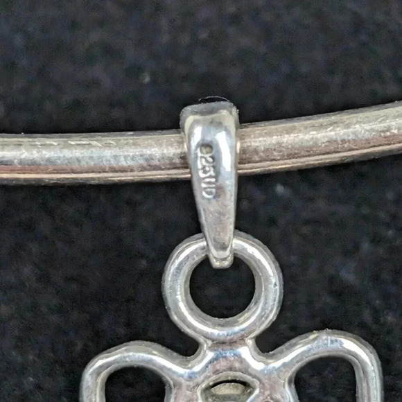 Vintage Sterling Angel Outline Pendant - Picture 5 of 6